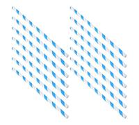 KALLORY Palitos Suministros para Fiestas para Hacer Algodón de Azúcar 10 X 300 Mm de Papel Azul y Blanco, 100 Unidades para Máquinas Automáticas Comerciales Bodas y
