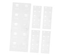 KALLORY Pegatinas de Graduación 2026 Plateadas Adhesivas 3,8 Cm - 50 Unidades en 5 Hojas - Etiquetas Decorativas para Sobres, Botellas y Regalos para Fiesta Escolar y Universitaria