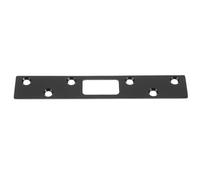KALLORY Placa de Pestillo de Puerta en Puertas Exteriores Residenciales con Tornillos, Refuerzo Resistente Negro de Seguridad en Acero Inoxidable para Marco y Cerradura