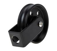 KALLORY Polea Vintage Negra de 50 MM para Montaje en Techo y Pared, Accesorios para Lámparas Colgantes y Arañas, Diseño Rústico para Ambientes Industriales y Retro
