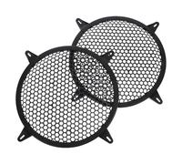 KALLORY Protector de Rejilla para Altavoz Subwoofer de 10 Pulgadas Negro, Resistente Intemperie, Compatible, Material Plástico PP, 2 Piezas para Altavoces de Audio en Vehículo y Gabinete