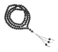 KALLORY Pulsera de Cuentas de Negro Estilo Vintage Rebabas, Accesorio Práctico para Adoración y Peregrinación Budista