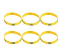 KALLORY Pulsera de Silicona Cómoda para Llevar, Pack de 6 Piezas Diseño Patriótico Adecuado para Partidos Internacionales y Juegos Deportivos
