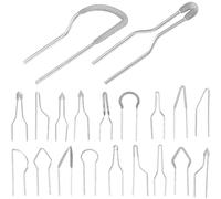 KALLORY Puntas de Pirograbado de Metal para Pirograbador Profesional, Set de 1 Diferentes Formas, Compatibles Máquina de Alta Impedancia para Tallar Madera