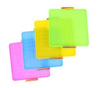 KALLORY Rompecabezas Manipulativo Matemático de Doble Cara, 4 Geoplanos Bandas Elásticas y Tablas de Clavos de 16 CM para Aprendizaje Montessori en Primaria