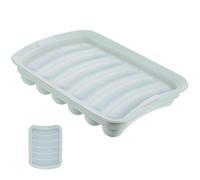 KALLORY Silicona de Alimenticio Molde para Salchichas DIY Verde para Hornear y Preparar Alimentos para Bebés con Superficie Lisa y Fácil Desmoldado para Salchichas Dulces y Recetas