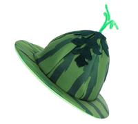 KALLORY Sombrero de Sandía para Disfraz de Fruta Diseño Creativo y Material de Terciopelo, Adecuado para Fiesta Verano y Cumpleaños