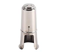 KALLORY Tapa Protectora de Metal Color Plata para Saxofón Tenor C53c Tamaño L Protege el Cañón y Evita Polvo Boquilla y 84mm de Longitud
