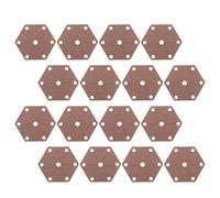 KALLORY Tarjetas Bordes Lisos de Madera de Tejido Hexagonales y Medición Clara, Paquete de 24 Piezas para Telares 7 Agujeros para Proyectos Manuales y Demostraciones