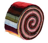 KALLORY Tiras de Tela de Cáñamo Material Excelente y Acabado Fino Paquete de 26 para Manualidades DIY para Costura y Patchwork Artesanal