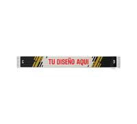 KALLPA Bufandas de fútbol personalizadas. Con escudo, número y textos a elegir. Diseño personalizado (MODELO 4)