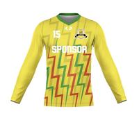 KALLPA Camiseta de Portero Personalizada. Niños y Adultos. 100% sublimación. Solo Camiseta. Personaliza con tu Nombre, Escudo, número y Sponsor. (Modelo 1, Solo Camiseta)… (Amarillo)