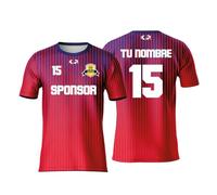 KALLPA Sport Camiseta de fútbol Personalizada. Niños y Adultos. 100% sublimación. Solo Camiseta. Personaliza con tu Nombre, Escudo, número y Sponsor. Varios Modelos. (Modelo 9)