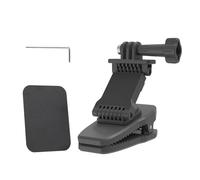 Kalokairi Clip de mochila para DJI Action 5Pro e Insta360 X5, soporte de ABS elástico con soporte de liberación rápida, accesorio compacto para cámara exterior, negro