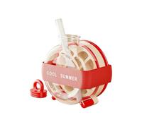 Kalokairi Hielo 2 en 1 para botella de agua - Hielo para bandeja de cubos con tapa y contenedor, máquina de hielo portátil reutilizable con popote, fácil liberación y limpieza, para material de