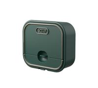 Kalokairi Jabonera de pared con tapa para baño, soporte de plástico para almacenamiento de jabón, capa superior de drenaje rápido y bandeja de recogida de agua, blanco/verde silencioso