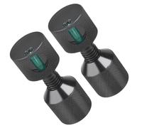 Kalokairi Juego de pines de dos agujeros de brida de aluminio de 1-1/8 pulgadas con nivel integrado, 6061 anodizado endurecido de 150 libras, bridas de 1/2 a 14 pulgadas, para rojo/negro 2 piezas