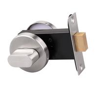 Kalokairi Perno indicador de baño para cerradura de puerta de acero inoxidable, verde vacante para letrero rojo comprometido, 79 x 38 mm