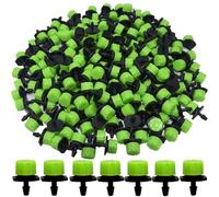 Kalolary 200 Unids 1/4’’ Ajustable Micro Sistema de Irrigación por Goteo Riego Rociadores Anti-Obstrucción Emiter Goteo Droppers for Automatic Irrigation Equipmen - Verde