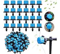 Kalolary 200 Unids 1/4 Pulgadas Ajustable Micro Sistema de Irrigación por Goteo Riego Rociadores Anti-Obstrucción Emiter Goteo Droppers for Automatic Irrigation Equipmen, Azul