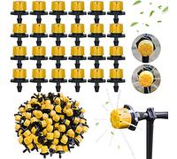 Kalolary 200 Unids 1/4 Pulgadas Ajustable Micro Sistema de Irrigación por Goteo Riego Rociadores Anti-Obstrucción Emiter Goteo Droppers for Automatic Irrigation Equipmen, Amarillo