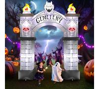 Kalolary 9.4 Pies Hinchable Halloween Decoracion, Arco Diablo de Cementerio Gigante Hinchable Halloween Exterior Decoracion para Exteriores Interiores Jardines de Fiesta