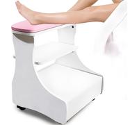 Kalolary Pedicure reposente, reposapiés de manicura con Ruedas PU Cuero para el hogar Belleza de la Belleza del reposapiés del pie de pie para Usar el salón del hogar