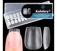 Kalolary Puntas de Uñas Postizas, 300 Piezas Mate Acrilicas Uñas Postizas de Gel Cobertura Completa Nail Tips para Salón y Uso Doméstic de Extensión de Uñas (XS Ataúd Corto)