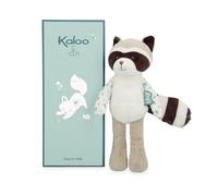 KALOO - Fripons - Pantin Gaston Raccoon - Peluche Bebé - Ideal Nacimiento - Gris - 25cm - Desde el Nacimiento - K205002