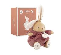Kaloo, Intemporel, Peluche Bebé Musical Conejo Burdeos, Desde el Nacimiento | Melodía de La Flauta Mágica Activada con el Tirador, Cuerpo Mullido Fácil de Agarrar, Caja de Regalo Personalizable