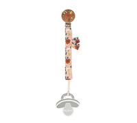 Kaloo - K'doux, Chupeteo de Tela y Madera FSC, Algodón Suave y Muselina, Sujeta chupetes de Bebé, 16.5 cm, Estampado Amapolas, Desde el Nacimiento, K216005