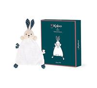 Kaloo - K'Doux - Doudou Conejo Naturaleza - Blanco y Azul - Tela Suave - 20 Cm, K969950