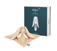 KALOO - Lapinoo - Dudú Conejo Melocotón - Peluche Bebé - Cuadrado 30 x 30 cm - Viscosa y Pana Muy Suave - Caja de Regalo - Desde el Nacimiento, K218017