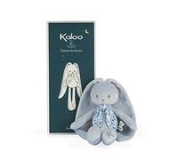 KALOO - Lapinoo - Peluche Conejo - Peluche Bebe Jersey y Punto - 25 cm - Color Azul - Materiales Muy Suaves - Caja de Regalo - Desde el Nacimiento, K969939