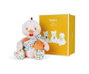 KALOO - Linoo - Peluche de Paul Papá Pollo Y Polluelo, 35 cm - Desde el Nacimiento, K971001
