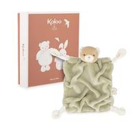 KALOO - Peluche Conejo Verde 24cm - Peluche Plano Ultra Suave para bebé - Pelaje de Franela Extra Suave - Nudos con función de Pinza para la tetina - Compañero mimoso y Educativo Desde el Nacimiento