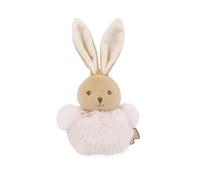 Kaloo - Peluche Pompon Lapin - Compañero suave para bebés desde el nacimiento - Materiales reciclados al 90 % - Lavable a máquina - Regalo de nacimiento con cintas para atar y pañuelo Vichy - K214024