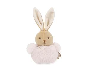 Kaloo - Peluche Pompon Lapin - Compañero suave para bebés desde el nacimiento - Materiales reciclados al 90 % - Lavable a máquina - Regalo de nacimiento con cintas para atar y pañuelo Vichy - K214024