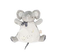 KALOO - Petites Chansons, Marioneta Dudú Elefante Gris, Dudú Bebé, Peluche Marioneta de Mano 24 cm, Juego de Estímulo, Desde el Nacimiento, K210004