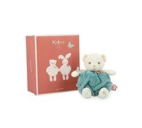 KALOO - Plume, Burbuja de Amor Oso Verde, Oso de Peluche Suave 23 cm, Dudú Bebé Pequeño, Desarrolla el Tacto, Bonita Caja de Regalo Personalizable, Desde el Nacimiento, K214000