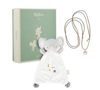 Kaloo - Set con peluche elefante y collar bola - Regalo de nacimiento ideal - Regalo para embarazadas - Suavidad y armonía desde el embarazo - Materiales reciclados y diseño refinado - Caja de regalo