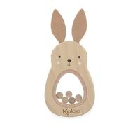 Kaloo - Sonajero de madera con forma de conejo para bebés - Juguete para el desarrollo sensorial desde el nacimiento - Madera de haya FSC - Ligero y fácil de agarrar - K210017