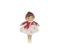Kaloo Tendresse - Mi Primera muñeca de Tela Emilie - Muñeca de Trapo de 25cm - Falda de microterciopelo y Envoltura roja - Bonita Caja de Regalo - Cinta Personalizable - Desde el Nacimiento, K200015