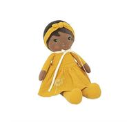 KALOO Tendresse Mi Primera Muñeca de Tela Naomie Muñeca de Trapo 25 cm Vestido Amarillo Bonita Caja de Regalo y Cinta Personalizable Desde el Nacimiento, K200008, 25cm