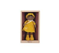KALOO Tendresse Mi Primera Muñeca de Tela Naomie Muñeca de Trapo 25 cm Vestido Amarillo Bonita Caja de Regalo y Cinta Personalizable Desde el Nacimiento, K200008, 25cm