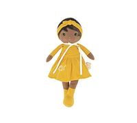 KALOO Tendresse Mi Primera Muñeca de Tela Naomie Muñeca de Trapo 32 cm Vestido Amarillo Bonita Caja de Regalo y Cinta Personalizable Desde el Nacimiento, K200009, 32cm