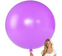 KALOR Globos gigantes morados de látex grandes de 36 pulgadas, paquete de 4 globos redondos de helio para cumpleaños, despedida de soltera, boda, baby shower, decoración de fiesta
