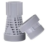 Kaloriko Conector de manguera de piscina, 2 unidades, plástico gris, adaptador de manguera de 40 mm a conector de filtro de 1" y 1,5", universal, compatible con piscinas Intex Bestway, para piscinas