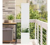 Kaloriko Lona de privacidad para jardín, color blanco, de acero laminado en frío, mate, 32 x 150 cm, con marquetería decorativa para patio y jardín, resistente a la intemperie, diseño estable, fácil