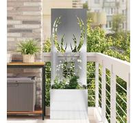 Kaloriko Lona de privacidad para jardín de 50 x 150 cm, de acero galvanizado con incrustaciones decorativas, acabado mate, resistente a la intemperie, para terraza y jardín, fácil de montar